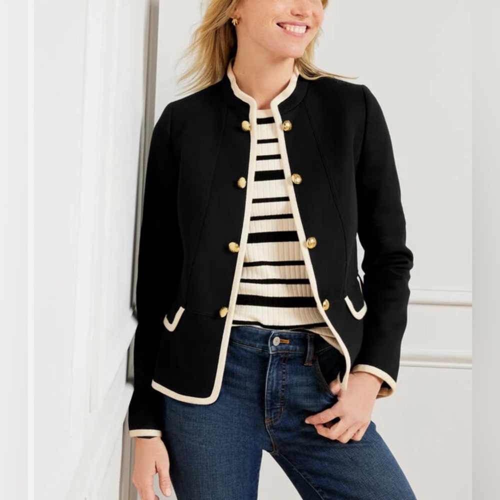Talbots Plus Black Military Jacket size 18W